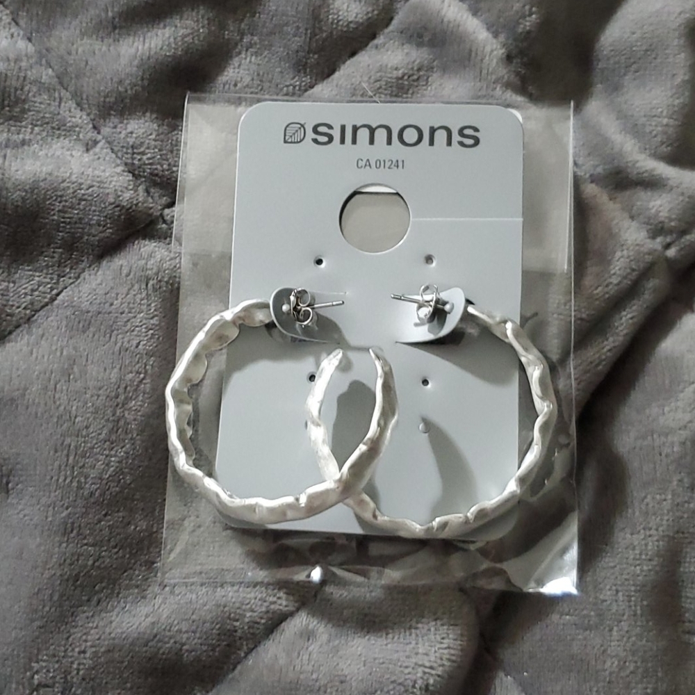 Simons silver-tone earrings